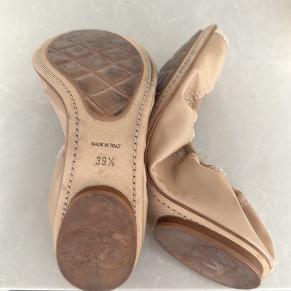 Chanel flats. Two tone (Beize/Cream) - Picture 2 of 8
